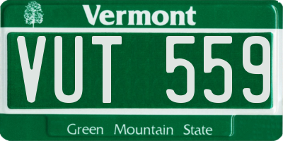 VT license plate VUT559