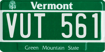 VT license plate VUT561