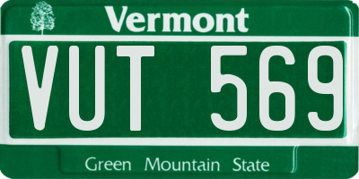 VT license plate VUT569