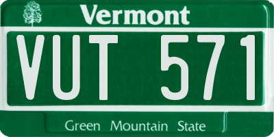 VT license plate VUT571