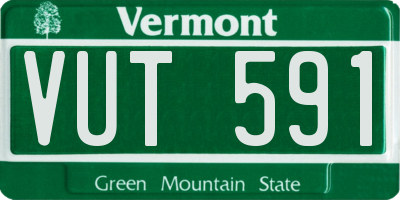 VT license plate VUT591