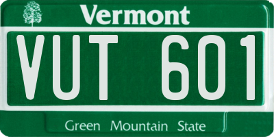 VT license plate VUT601