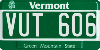 VT license plate VUT606