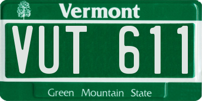 VT license plate VUT611