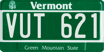 VT license plate VUT621