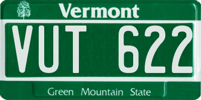 VT license plate VUT622