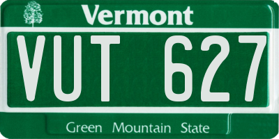 VT license plate VUT627
