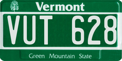 VT license plate VUT628