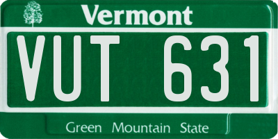 VT license plate VUT631