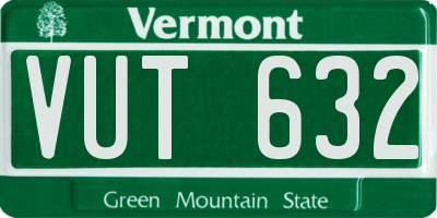 VT license plate VUT632