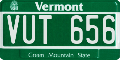 VT license plate VUT656