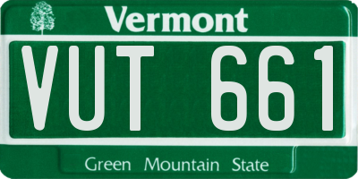 VT license plate VUT661