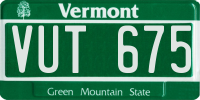 VT license plate VUT675