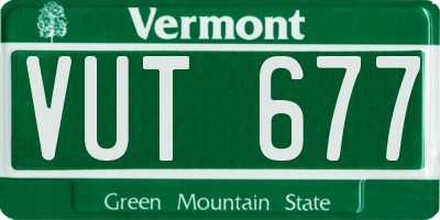 VT license plate VUT677