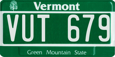 VT license plate VUT679