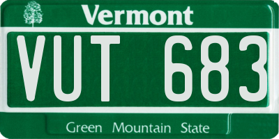 VT license plate VUT683