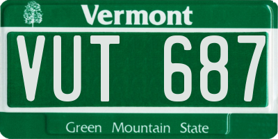 VT license plate VUT687