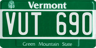 VT license plate VUT690
