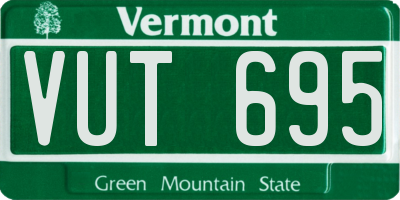 VT license plate VUT695