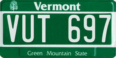 VT license plate VUT697