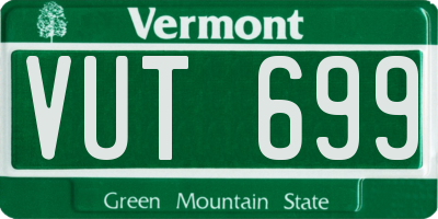 VT license plate VUT699