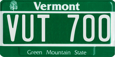 VT license plate VUT700