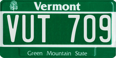 VT license plate VUT709