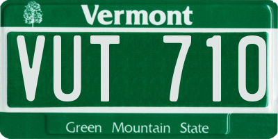VT license plate VUT710