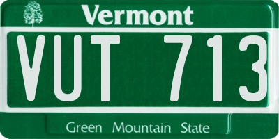VT license plate VUT713