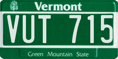 VT license plate VUT715