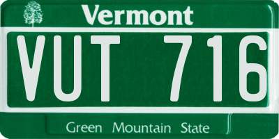 VT license plate VUT716