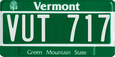 VT license plate VUT717