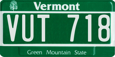 VT license plate VUT718