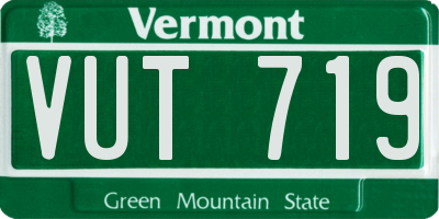 VT license plate VUT719