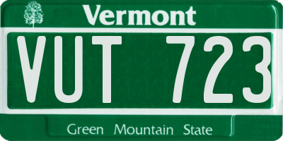 VT license plate VUT723