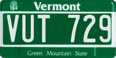 VT license plate VUT729
