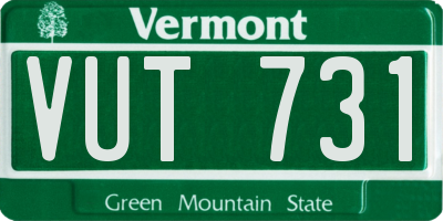 VT license plate VUT731