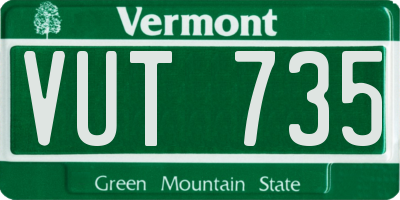 VT license plate VUT735