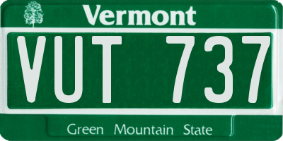 VT license plate VUT737