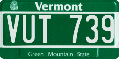 VT license plate VUT739