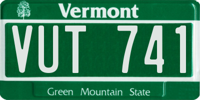 VT license plate VUT741