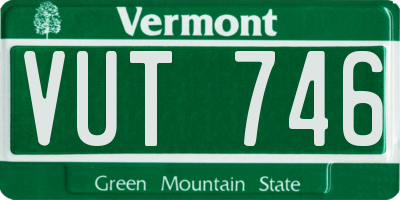 VT license plate VUT746