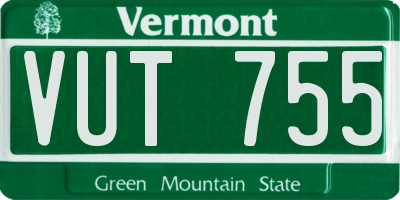 VT license plate VUT755
