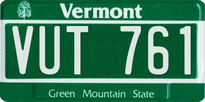 VT license plate VUT761