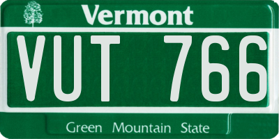 VT license plate VUT766