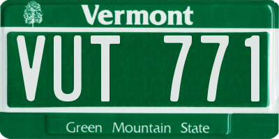 VT license plate VUT771