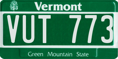 VT license plate VUT773