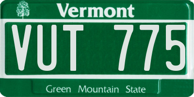 VT license plate VUT775