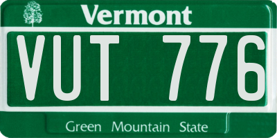 VT license plate VUT776