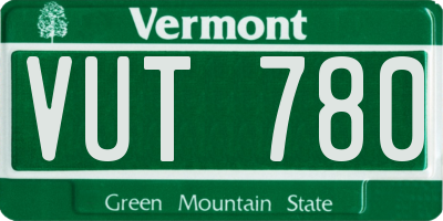 VT license plate VUT780